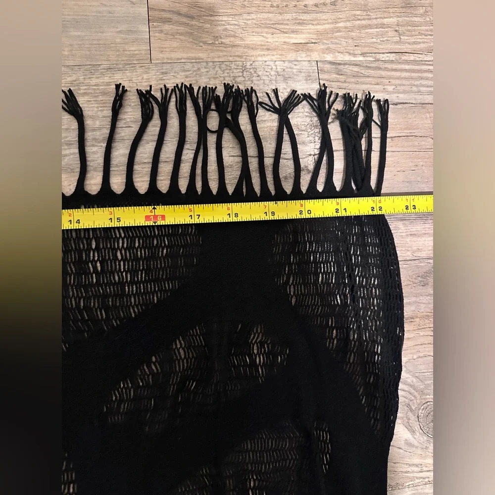 Issey Miyake FÊTE A-POC Inside Cutout Fringe Scarf Rare Avant Garde Mesh Wrap - Picture 11 of 16